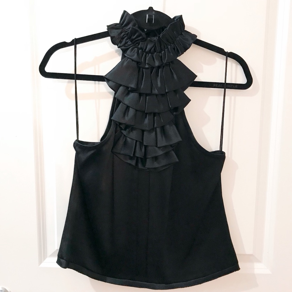 3.1 Phillip Lim Black Satin Halter Top